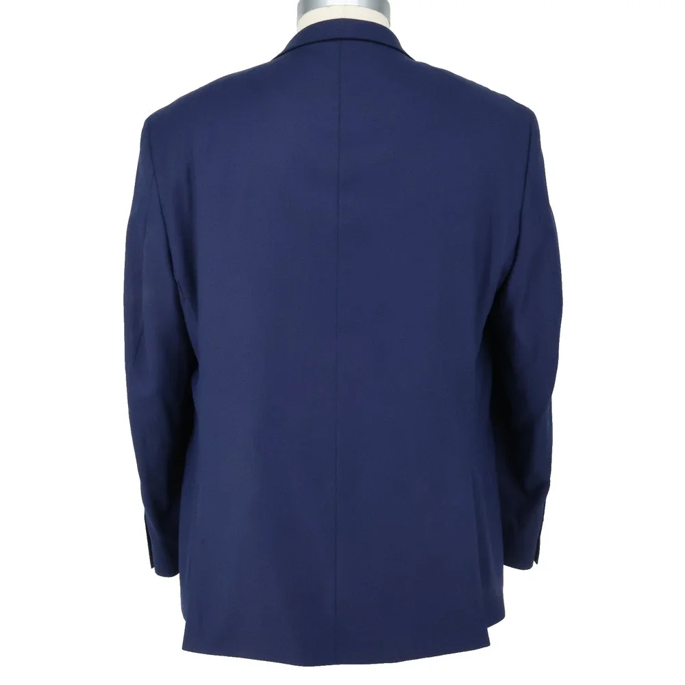 Perry Ellis Portfolio Sport Coat Mens 46R Blue Jacket Blazer Slim Fit Preppy